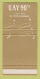 Matchbook Cover - Gay 90's Cleveland OH girlie WEAR 30 Strike