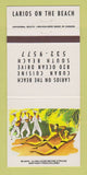 Matchbook Cover - Larios on the Beach Miami Beach FL 30 Strike