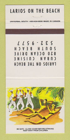 Matchbook Cover - Larios on the Beach Miami Beach FL 30 Strike