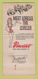 Matchbook Cover - Vincent Brass Aluminum Minneapolis MN girlie 30 Strike