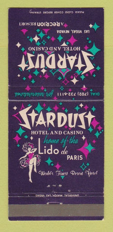 Matchbook Cover - Stardust Hotel Casino Las Vegas NV girlie 30 Strike