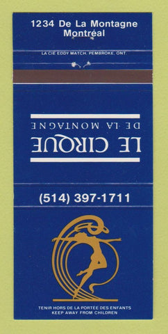 Matchbook Cover - Le Cirque De La Montagne Montreal QC girlie 30 Strike