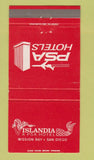 Matchbook Cover - Islandia PSA Hotel San Diego CA girlie mermaid 30 Strike