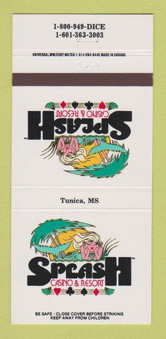 Matchbook Cover - Splash Casino Resort girlie mermaid Tunica MS 30 Strike