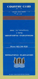 Matchbook Cover - Wedgefield Plantation Country Club Georgetown SC 30 Strike
