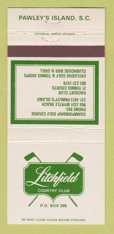Matchbook Cover - Litchfield Country Club Pawley's Island SC 30 Strike