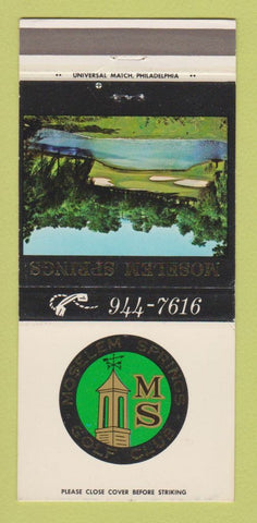 Matchbook Cover - Moselem Springs Golf Club Fleetwood PA 30 Strike