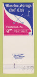 Matchbook Cover - Moselem Springs Golf Club Fleetwood PA 30 Strike