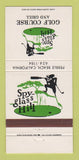 Matchbook Cover - Spy Glass Hill Golf Course Pebble Beach CA 30 Strike