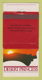 Matchbook Cover Desert Princess Country Club Resort Cathedral City CA 30 Strike