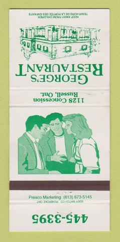 Matchbook Cover - George's Restaurant Russell ON WEAR 30 Strike