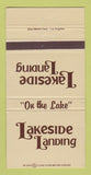 Matchbook Cover - Lakeside Landing Westlake Village CA restaurant 30 Strike