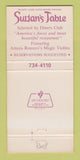 Matchbook Cover - Dunes Hotel Casino Las Vegas NV Sultan's Table 30 Strike