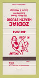 Matchbook Cover - Zodiac Health Club East Haven CT girlie 30 Strike