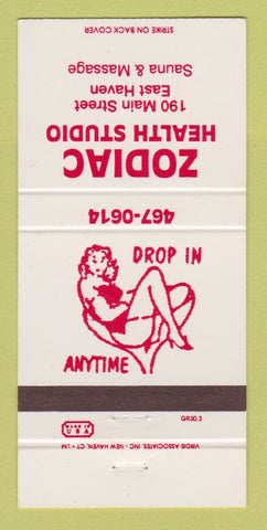 Matchbook Cover - Zodiac Health Club East Haven CT girlie 30 Strike