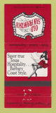 Matchbook Cover Old San Francisco Steak girlie San Antonio Houston TX 30 Strike