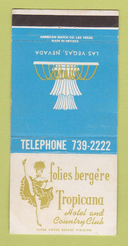Matchbook Cover - Tropicana Hotel Casino Las Vegas NV girlie 30 Strike