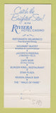 Matchbook Cover - Riviera Hotel Casino Las Vegas NV girlie 30 Strike
