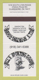 Matchbook Cover - Bill's Sporting Goods Claremore OK 30 Strike