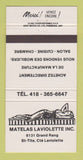 Matchbook Cover - Matelas Laviolette QC girlie 30 Strike