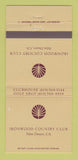 Matchbook Cover - Ironwood Country Club Palm Desert CA 30 Strike
