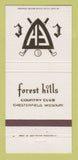 Matchbook Cover - Forest Hills Country Club Chesterfield MO 30 Strike
