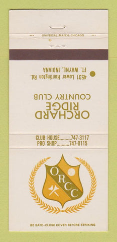 Matchbook Cover - Orchard Ridge Country Club Fort Wayne IN 30 Strike