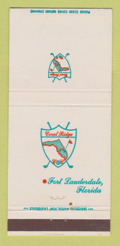 Matchbook Cover - Coral Ridge Golf Club Fort Lauderdale FL 30 Strike