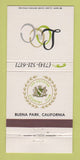 Matchbook Cover - Los Coyotes Country Club Buena Park CA 30 Strike