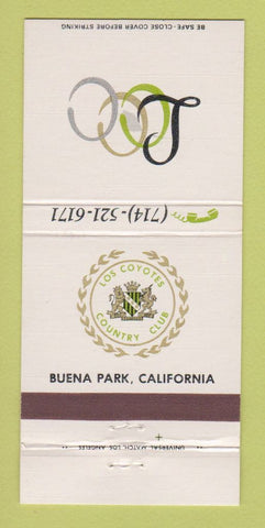 Matchbook Cover - Los Coyotes Country Club Buena Park CA 30 Strike