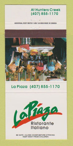 Matchbook Cover - La Piaza Italian Restaurant Orlando FL 30 Strike