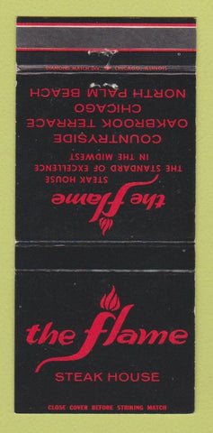 Matchbook Cover - Flame Steak House North Palm Beach FL Chicago IL 30 Strike