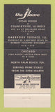 Matchbook Cover - Flame Steak House North Palm Beach FL Chicago IL 30 Strike