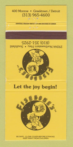 Matchbook Cover - Fishbone's Restaurant Detroit MI WEAR 30 Strike