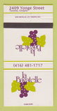 Matchbook Cover - La Bagatelle Toronto ON restaurant 30 Strike