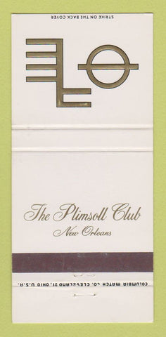 Matchbook Cover - The Plimsoll Club New Orleans LA WEAR 30 Strike