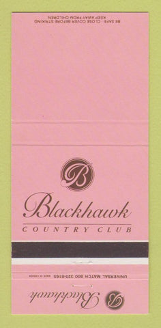 Matchbook Cover - Blackhawk Country Club 30 Strike