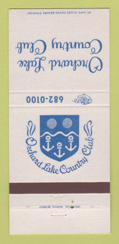 Matchbook Cover - Orchard Lake Country Club 30 Strike