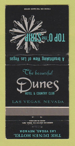 Matchbook Cover - Dunes Hotel Casino Las Vegas NV WEAR 30 Strike