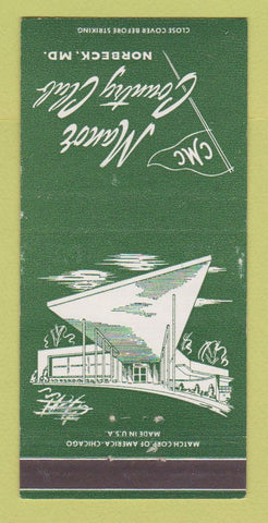 Matchbook Cover - Manor Country Club Norbeck MD 30 Strike