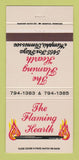 Matchbook Cover - The Flaming Hearth Memphis TN 30 Strike