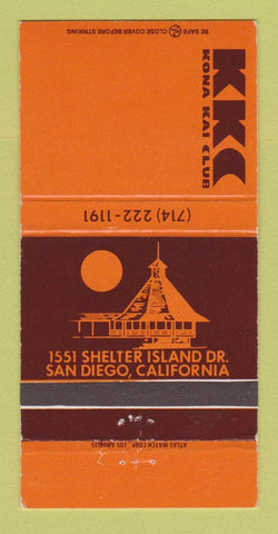 Matchbook Cover - Kona Kai Club San Diego CA 30 Strike