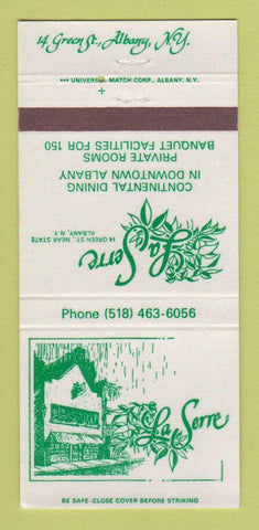 Matchbook Cover - La Serre Albany NY restaurant 30 Strike