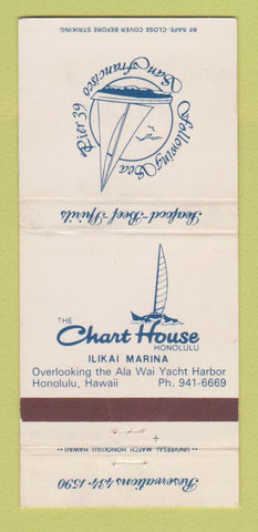 Matchbook Cover - Chart House Honolulu Hawaii San Francisco WEAR 30 Strike
