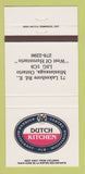 Matchbook Cover - Dutch Kitchen Mississauga ON 30 Strike