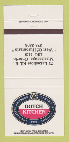 Matchbook Cover - Dutch Kitchen Mississauga ON 30 Strike