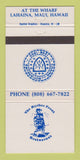 Matchbook Cover - Harbor Front Restaurant Lahaina Maui Hawaii 30 Strike