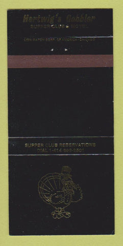 Matchbook Cover - Hartwig's Gobbler Supper Club Johnson Creek WI WEAR 30 Strike