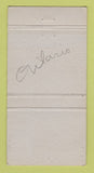Matchbook Cover - Georges Restaurant Tavern Hamilton ON 30 Strike