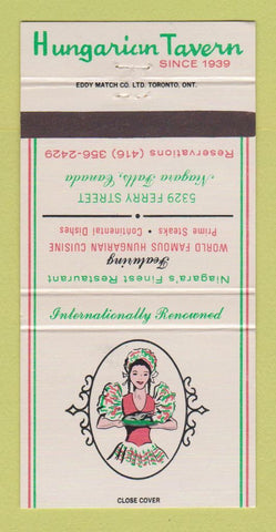 Matchbook Cover - Hungarian Tavern Niagara Falls ON girlie 30 Strike